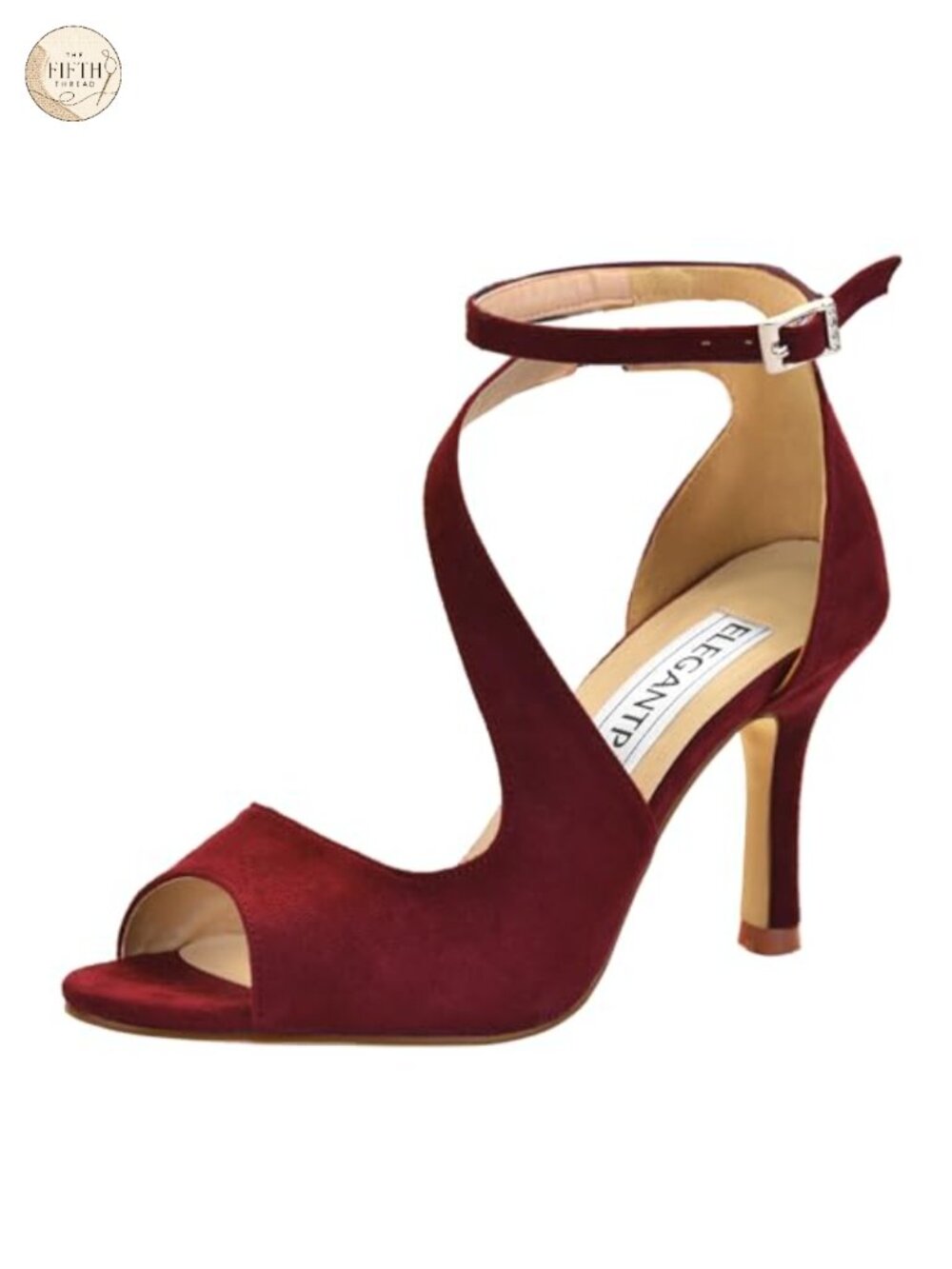 Peep Toe Strappy Stiletto Heels Faux Suede Wedding Sandals